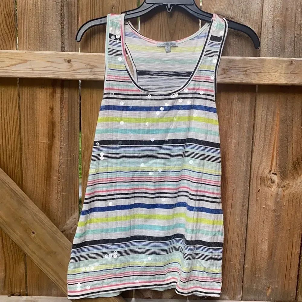 Charlotte Russe sequins tank sz. L